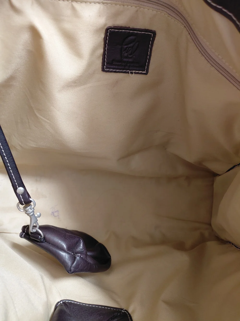 Piel Dark Brown Leather Tote Bag